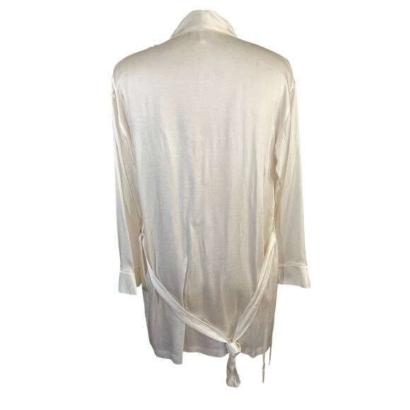 Skims Bridal Collection White Silk Blend Mrs. Short Robe Size Small/ Medium - Picture 3 of 6
